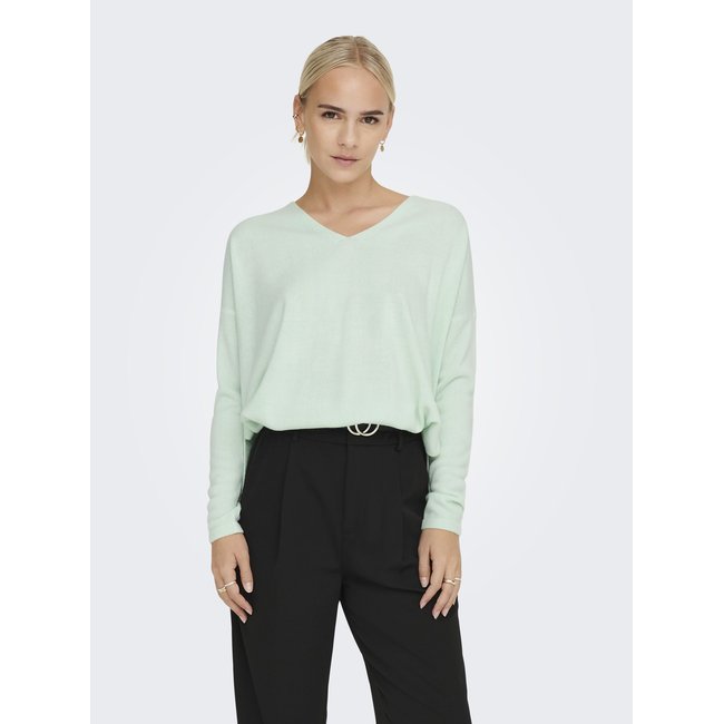 Pull col V mist green <span itemprop=