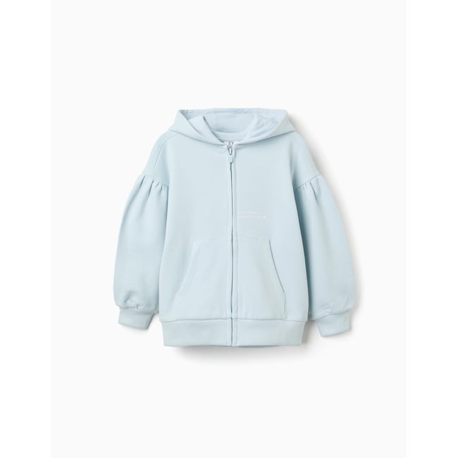 Sweat zippé en coton à capuche et imprimé floral - ZIPPY