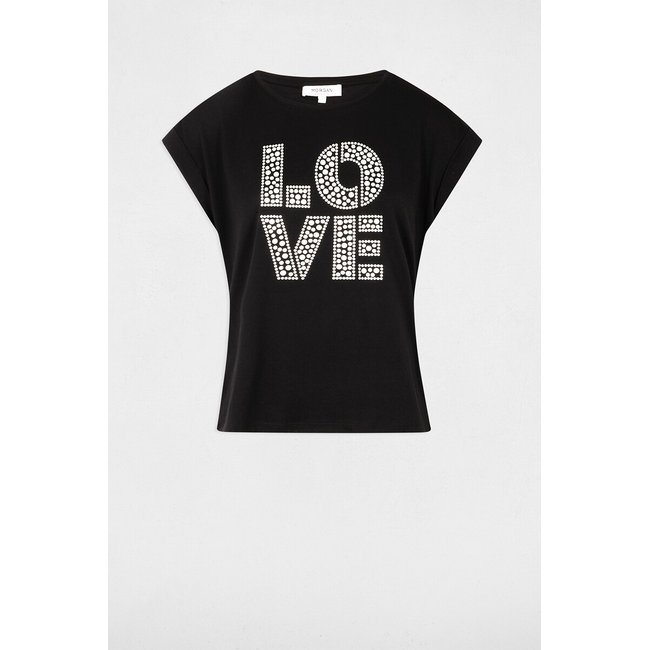 Love t-shirt, black, MORGAN