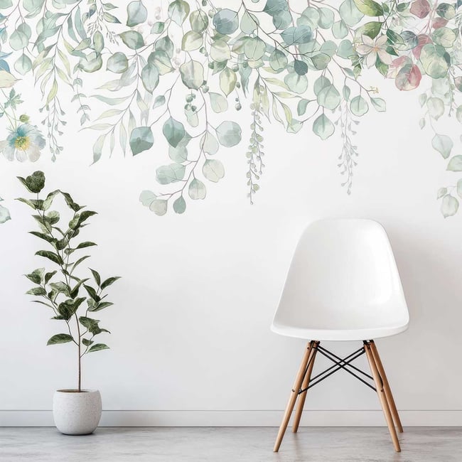 Papier peint jardin bohème Couleur intissé <span itemprop=