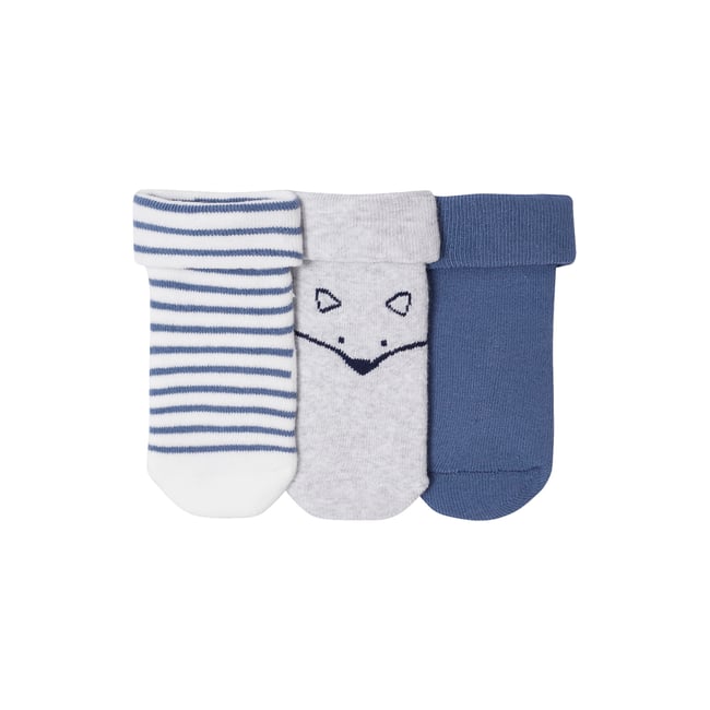 Lot de 3 paires de chaussettes « renard » assorties <span itemprop=