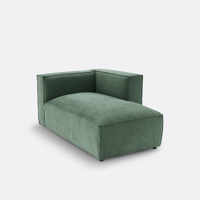 Elemento Chaise Longue para sofá modulável, em veludo texturado, SEVEN - LA REDOUTE INTERIEURS