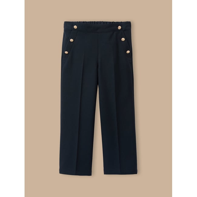 Pantalon large à pont marine <span itemprop=