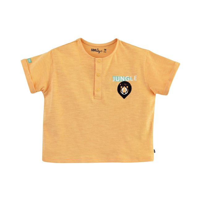 Tee shirt garcon eusebio jaune <span itemprop=