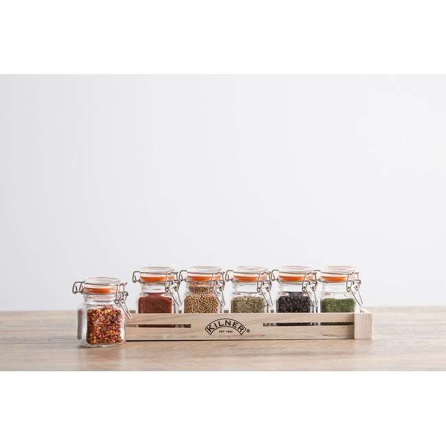 20-Piece Spice Jar Set, glass, KILNER