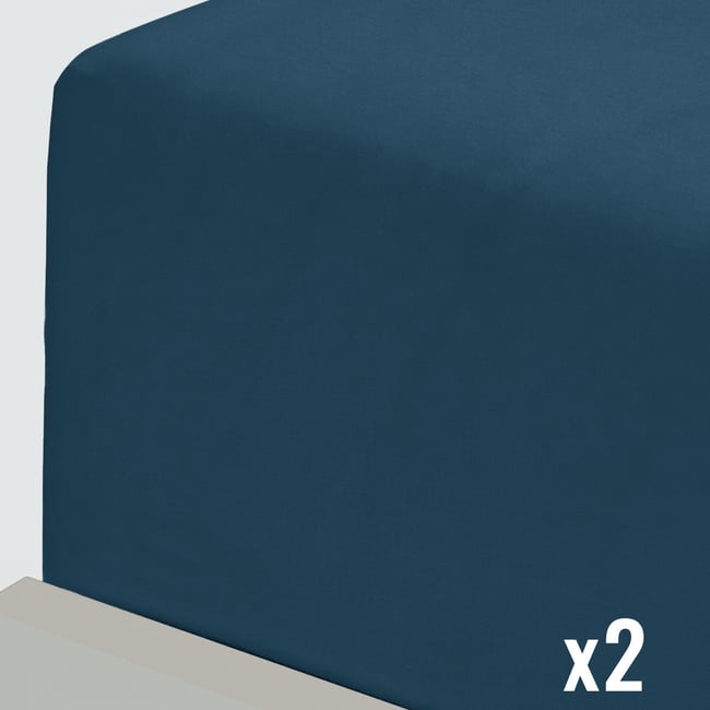 Lot de 2 draps housse flanelle coton bonnet 30 cm KLAPPEN - SENSEI MAISON
