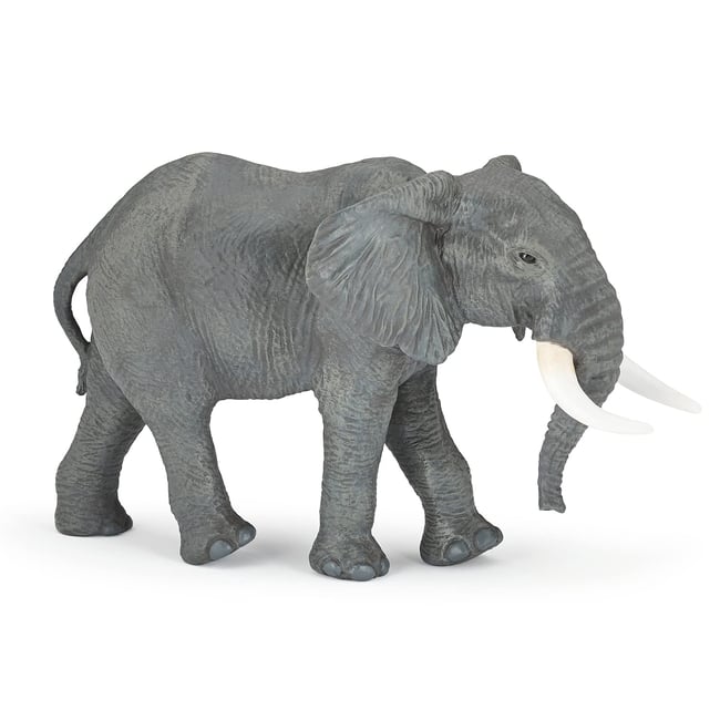 Figurine Grand Eléphant d'Afrique gris <span itemprop=
