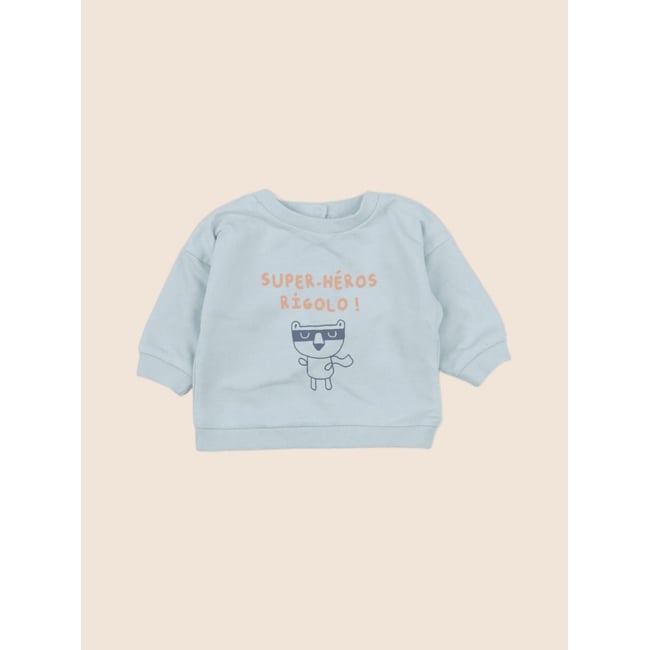 Sweat - Très bon état bleu <span itemprop=