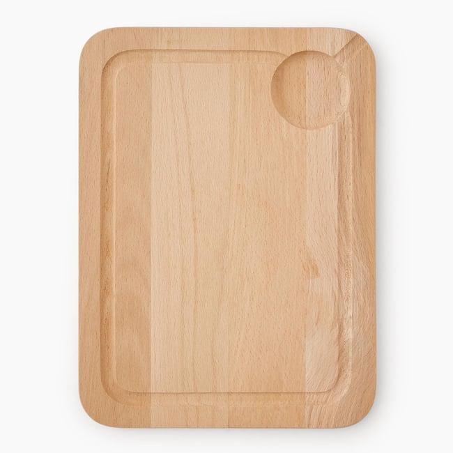 Planche à découper, 20x27cm, bois beige <span itemprop=