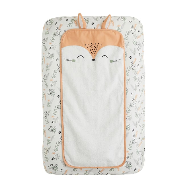 Housse de matelas à langer + tapis de change Frimousse ecru <span itemprop=