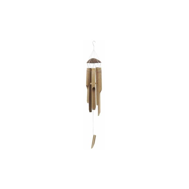 Carillon à vent 5 bambous Couleur multicolour <span itemprop=