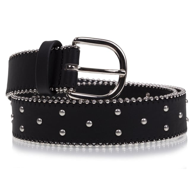 Ceinture lisse rétro noir <span itemprop=