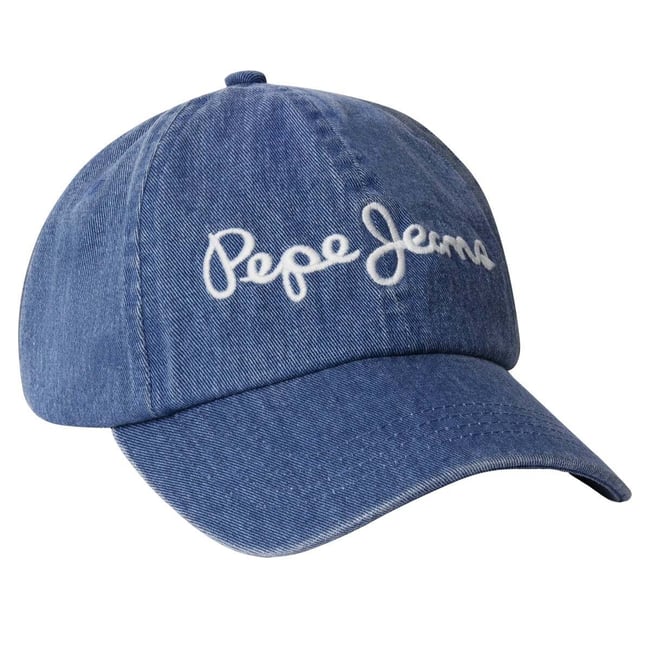 Casquette En Sergé Avec Logo Brodé bleu clair <span itemprop=
