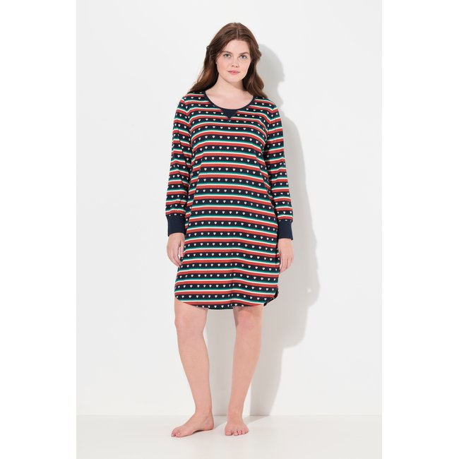 Chemise de nuit en coton bio marine <span itemprop=