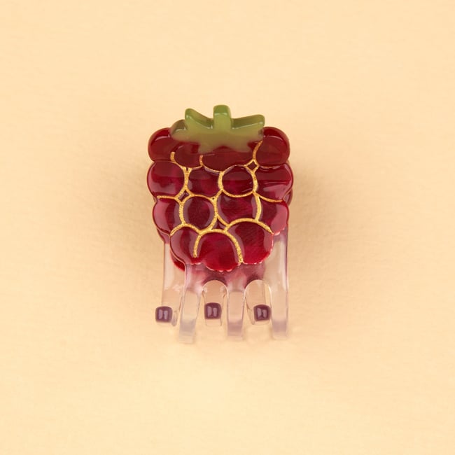 Mini pince à cheveux Framboise rose <span itemprop=