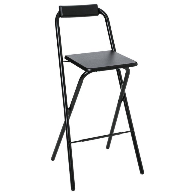 Chaise de bar pliante LOUNA Couleur noir <span itemprop=
