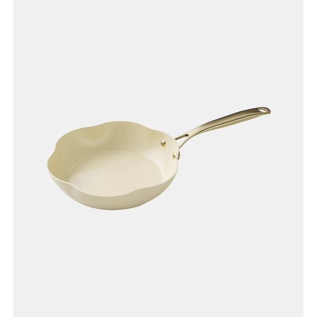 Poêle en aluminium recyclé, DAHLIA beige <span itemprop=