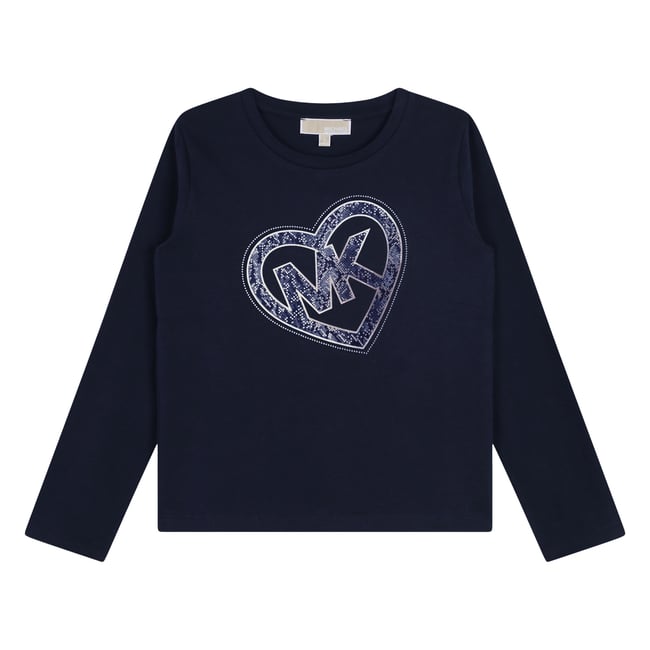 T-shirt manches longues bleu cargo <span itemprop=