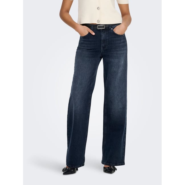 Jean À Jambe Large blue black denim <span itemprop=