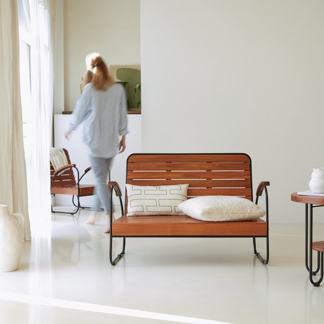 Banc en acacia massif KEY WOOD Couleur naturel <span itemprop=
