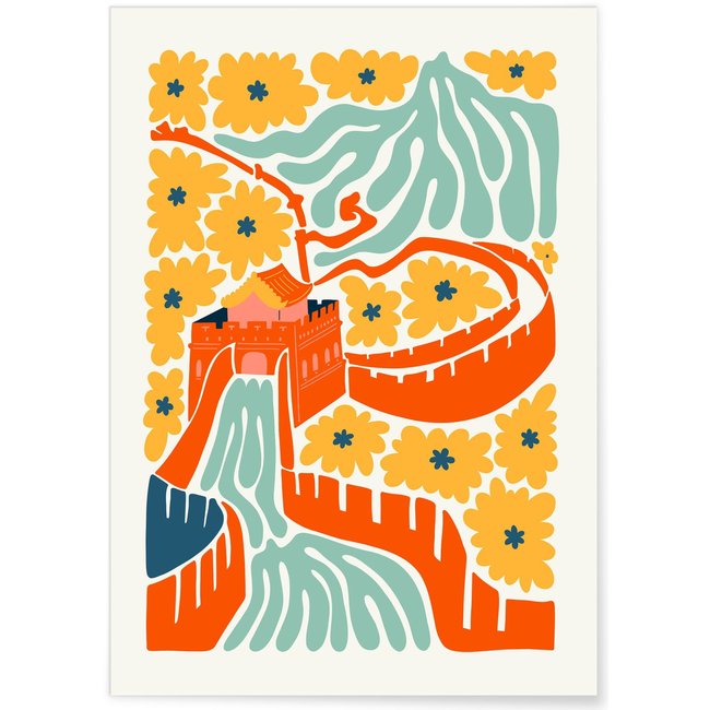 Affiche Muraille de Chine Couleur blanc <span itemprop=