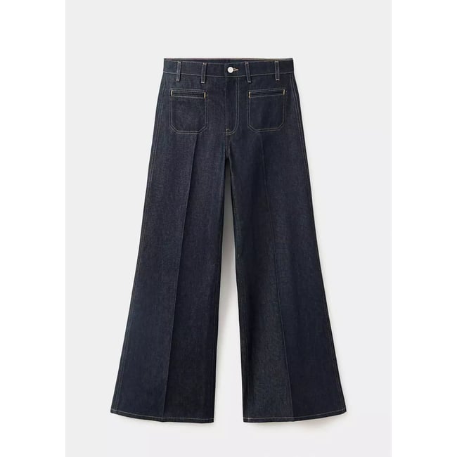Jean large avec poches bleu <span itemprop=