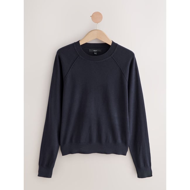 Pull ras du cou doux en coton majoritaire - NEXT