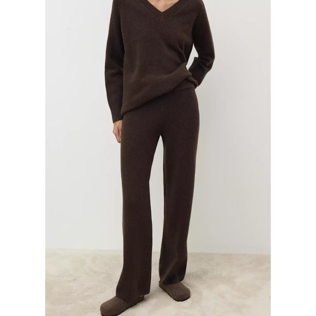 Pantalon droit maille - MANGO