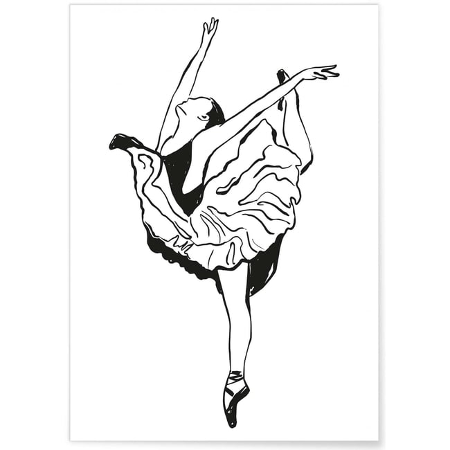 Affiche Danseuse 2 Couleur blanc <span itemprop=