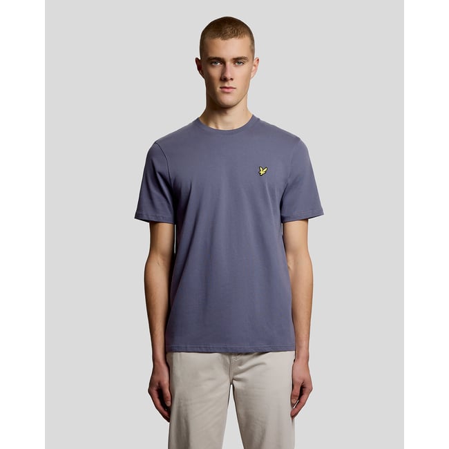 T-shirt en coton col rond grise pierre <span itemprop=