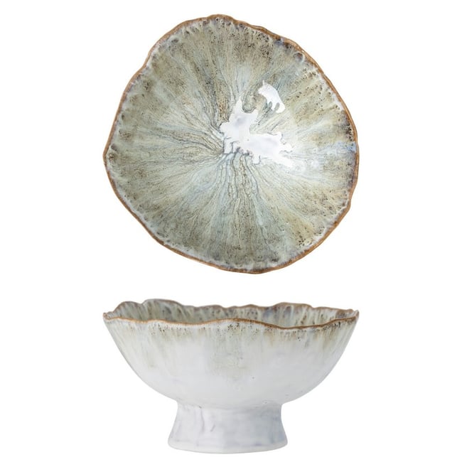 Bol artisanal irrégulier grès  Joby Couleur vert jade <span itemprop=