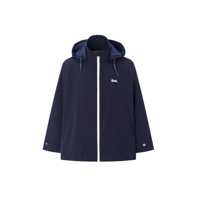 Veste cape courte imperméable oversize, LOURMEL indigo <span itemprop=