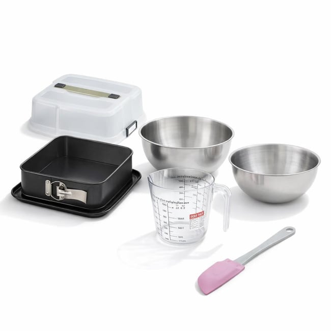 Set de 5 ustensiles de pâtisserie moule BAKE CLICK AND GO noir <span itemprop=