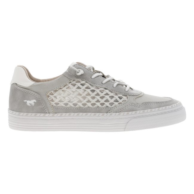 Tennis FEMME Mustang grises claires et à lacets ronds - MUSTANG