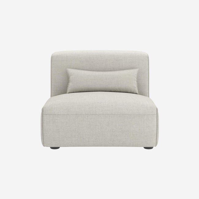 Fauteuil droit laine KOFI Couleur beige <span itemprop=