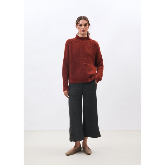 Pull en maille bouclette col montant - HUMILITY
