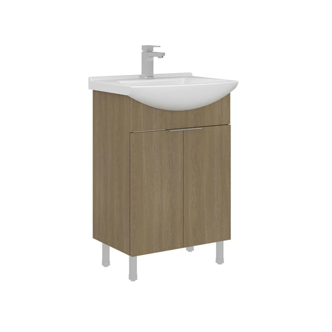 Meuble vasque sur pied 55 cm 2 portes UMI - PIER IMPORT