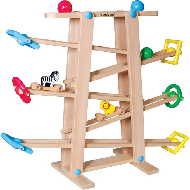 Beeboo Circuit à billes en bois multicolore <span itemprop=