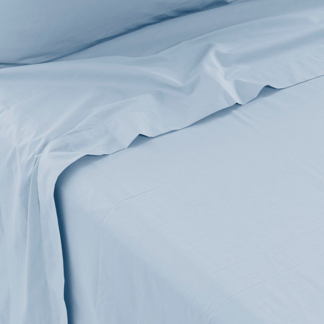 Drap de lit coton NEO ciel <span itemprop=