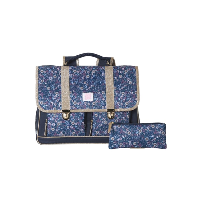Cartable bleu foncé <span itemprop=
