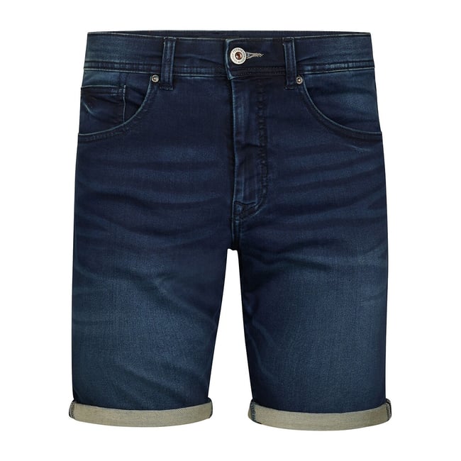 Short slim en jean bleu foncé <span itemprop=