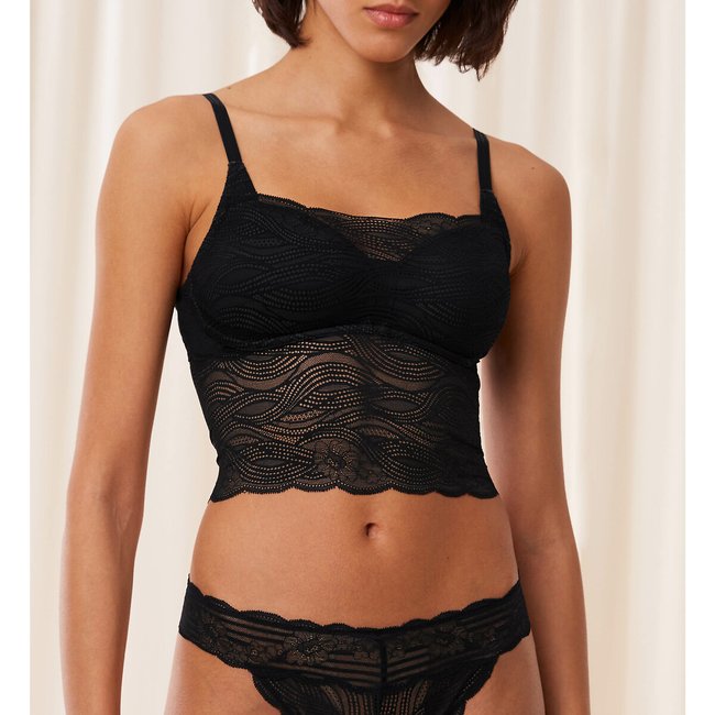 Soutien-gorge bustier Amourette noir <span itemprop=