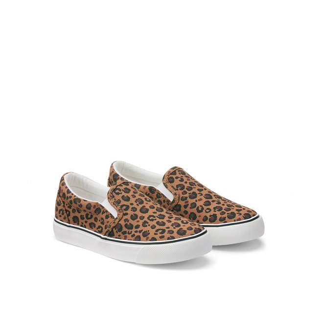 Slip-on sneakers, luipaardprint <span itemprop=