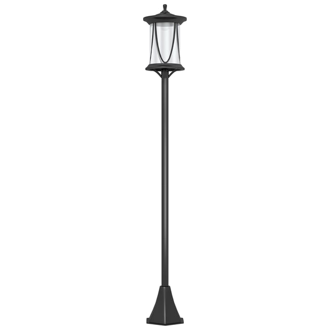 Lampadaire d'extérieur ABS Noir Couleur noir <span itemprop=