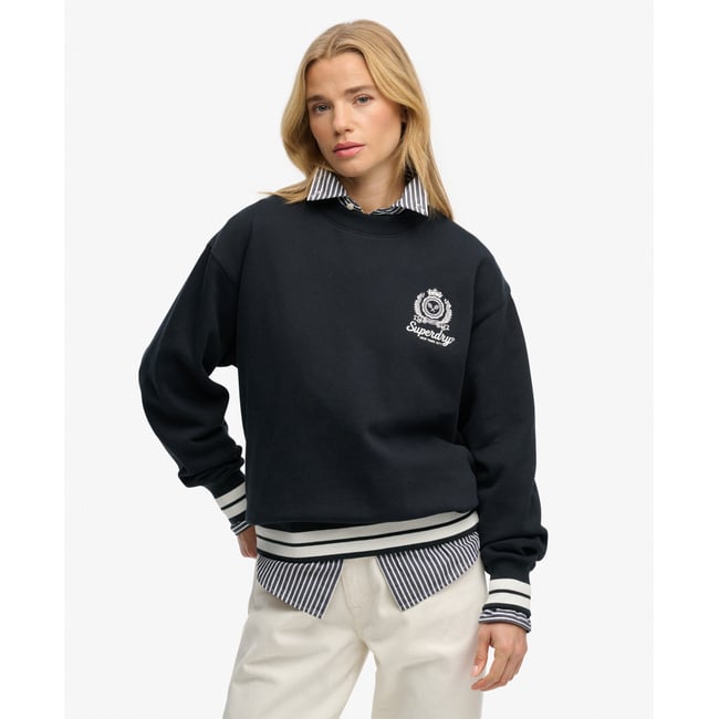 Sweatshirt Country Club Crest bleu marine éclipse <span itemprop=