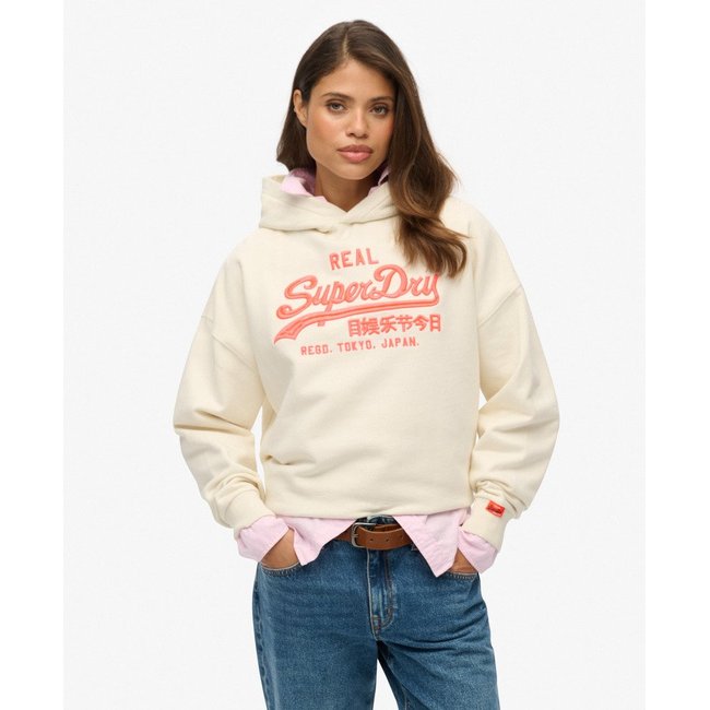 Sweat à capuche décontracté fluo Vintage Logo - SUPERDRY