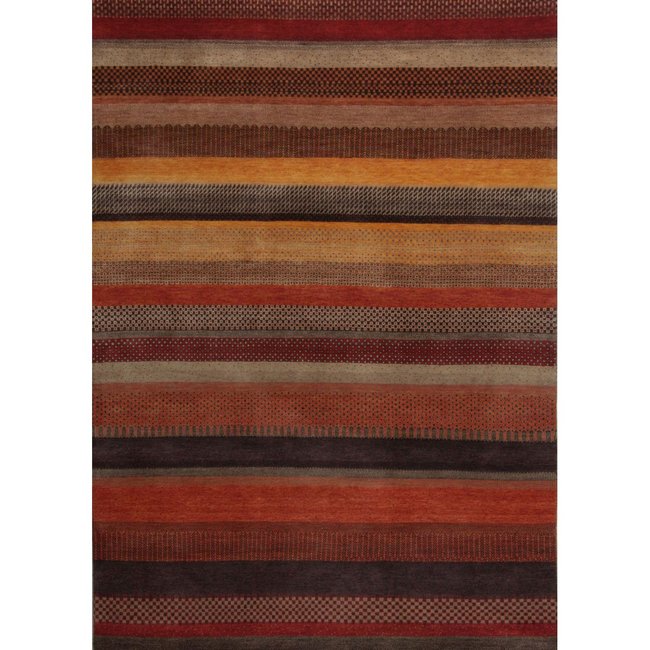 Tapis Gabbeh 110x160 Fait Main Marron À Motifs Oriental Unik