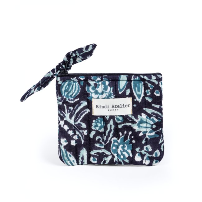 Porte-monnaie imprimé KALI bleu eclipse <span itemprop=
