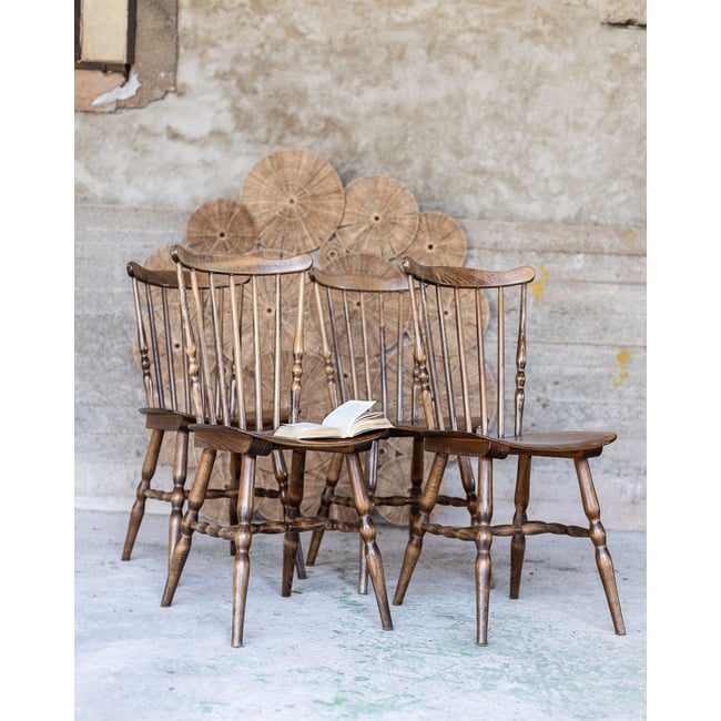 Paire de chaises Baumann Claude N°1625 - Bon état Couleur bois foncé <span itemprop=
