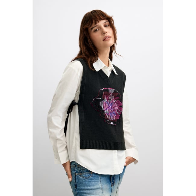 Chemise 2 en 1 blanc <span itemprop=